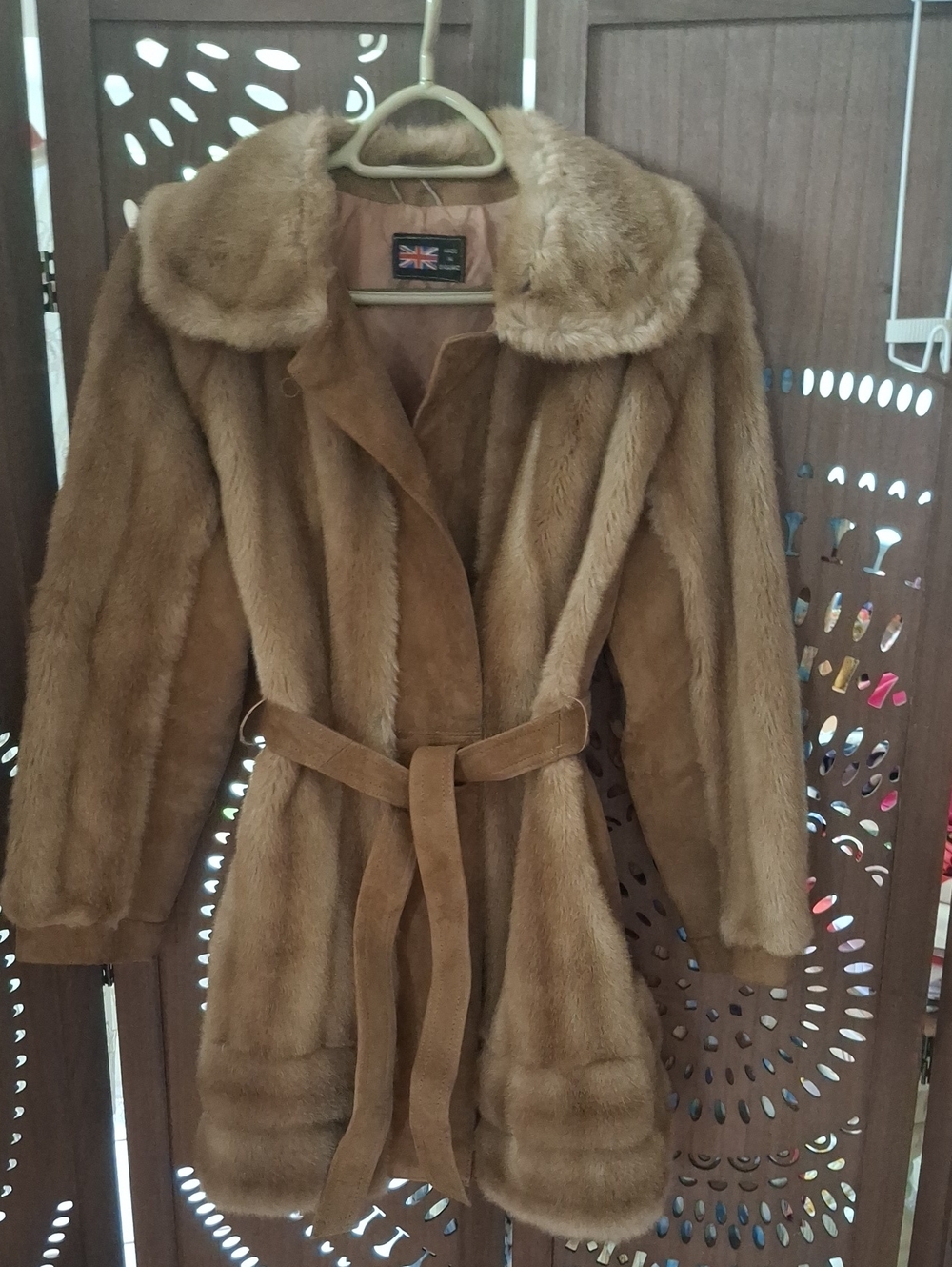 Vintage 60s Lilli Ann Faux Fur & Genuine Leather Coat - Size XS - MINT